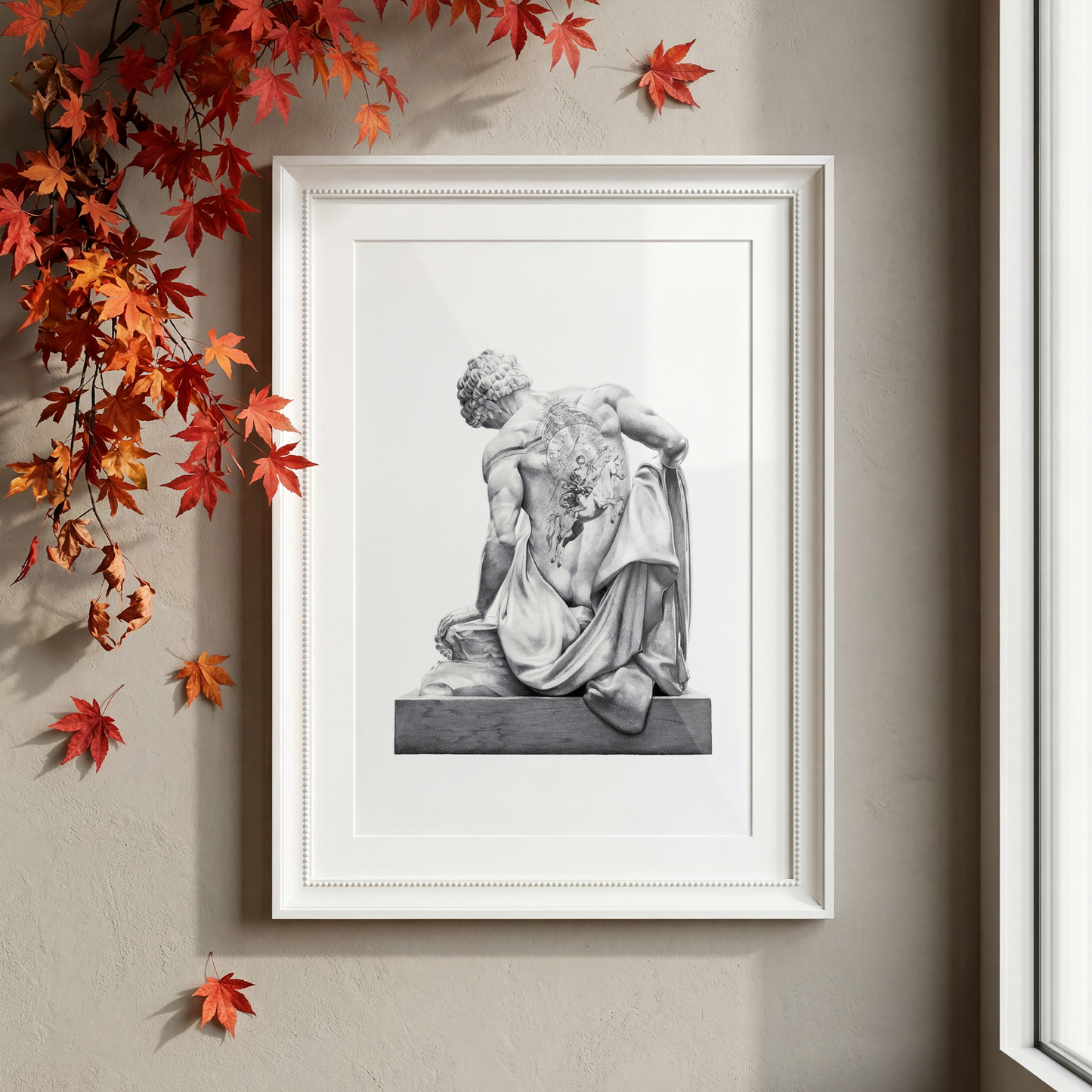 Codex of Endurance – Geometric Realism Tattoo Print