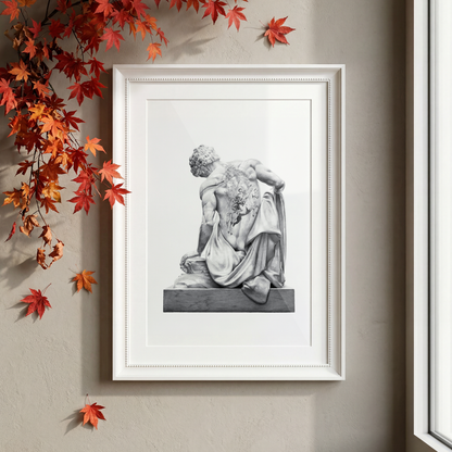 Codex of Endurance – Geometric Realism Tattoo Print
