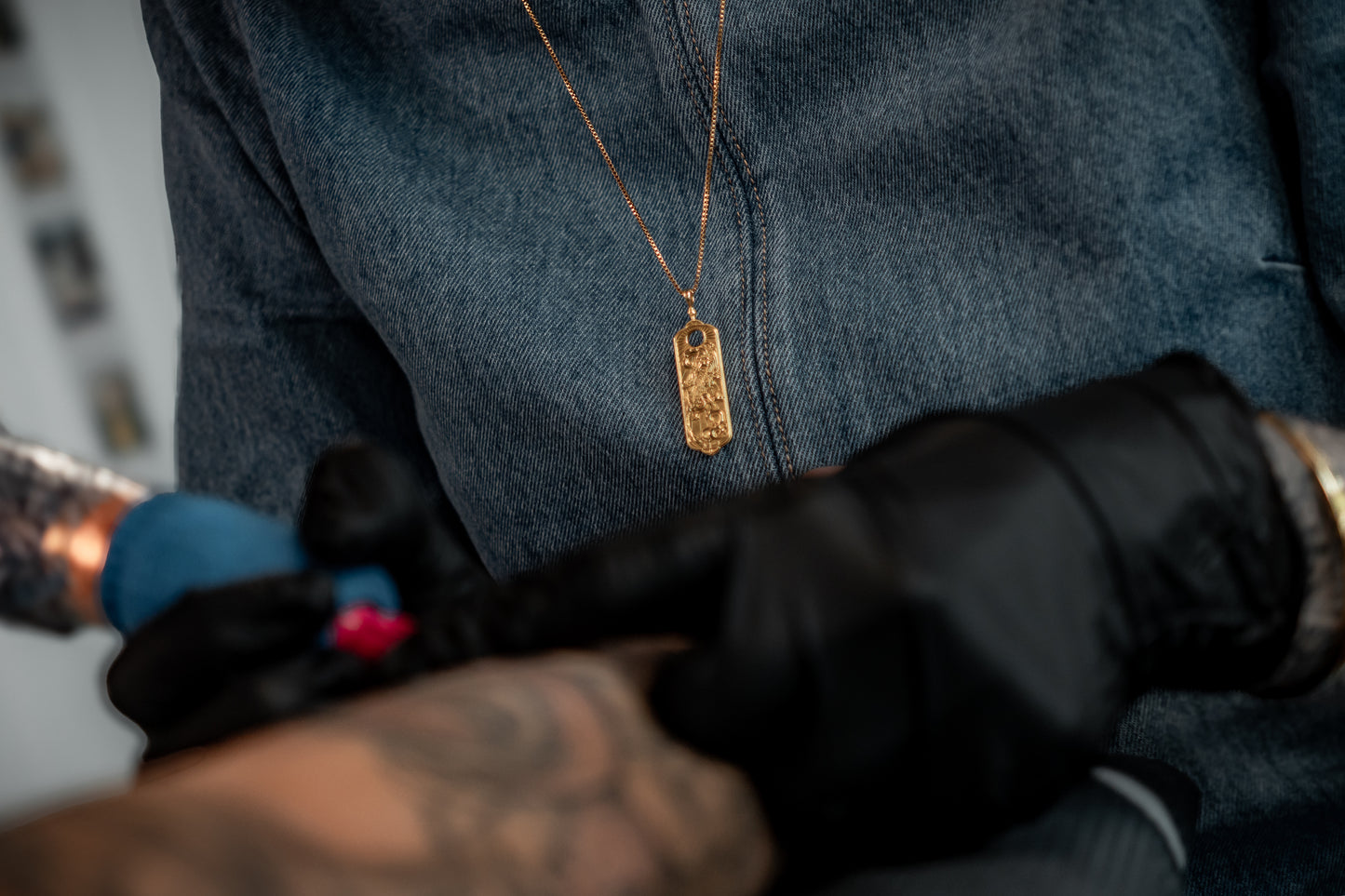 Tachibana Co. x George Tattooing Reversible Turtle & Crane Pendant