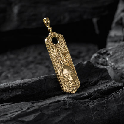 Tachibana Co. x George Tattooing Reversible Turtle & Crane Pendant