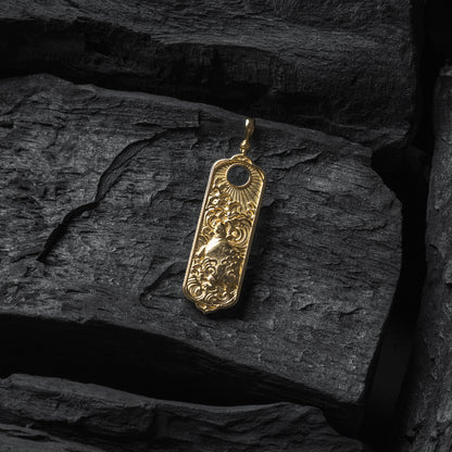 Tachibana Co. x George Tattooing Reversible Turtle & Crane Pendant