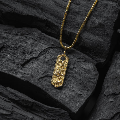 Tachibana Co. x George Tattooing Reversible Turtle & Crane Pendant