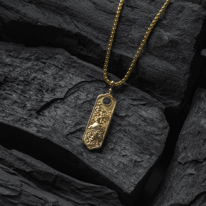 Tachibana Co. x George Tattooing Reversible Turtle & Crane Pendant